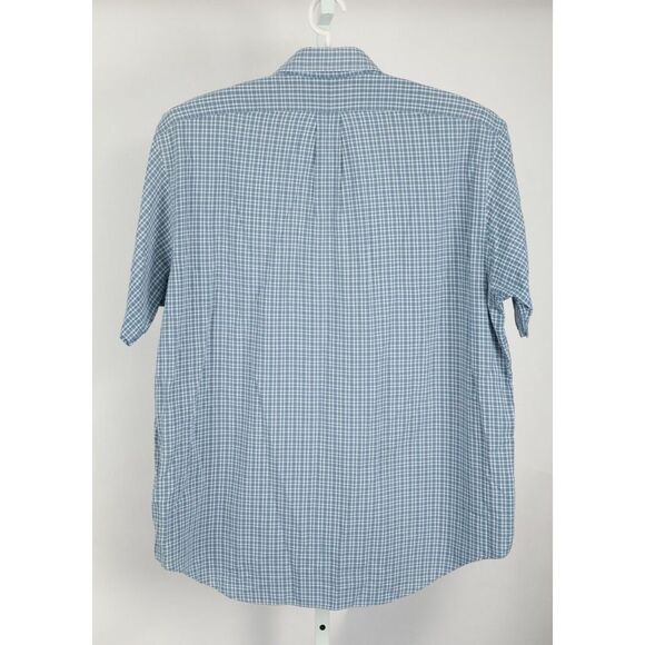 Ralph Lauren Shirt Mens Extra Large Gray Plaid Blake Button Down Short Sleeves - Picture 4 of 8